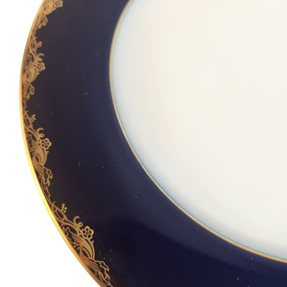 Rosenthal Classic Rose Frederick The Great Porcelain Dinner Plate Gold Trim Navy - Picture 10 of 10